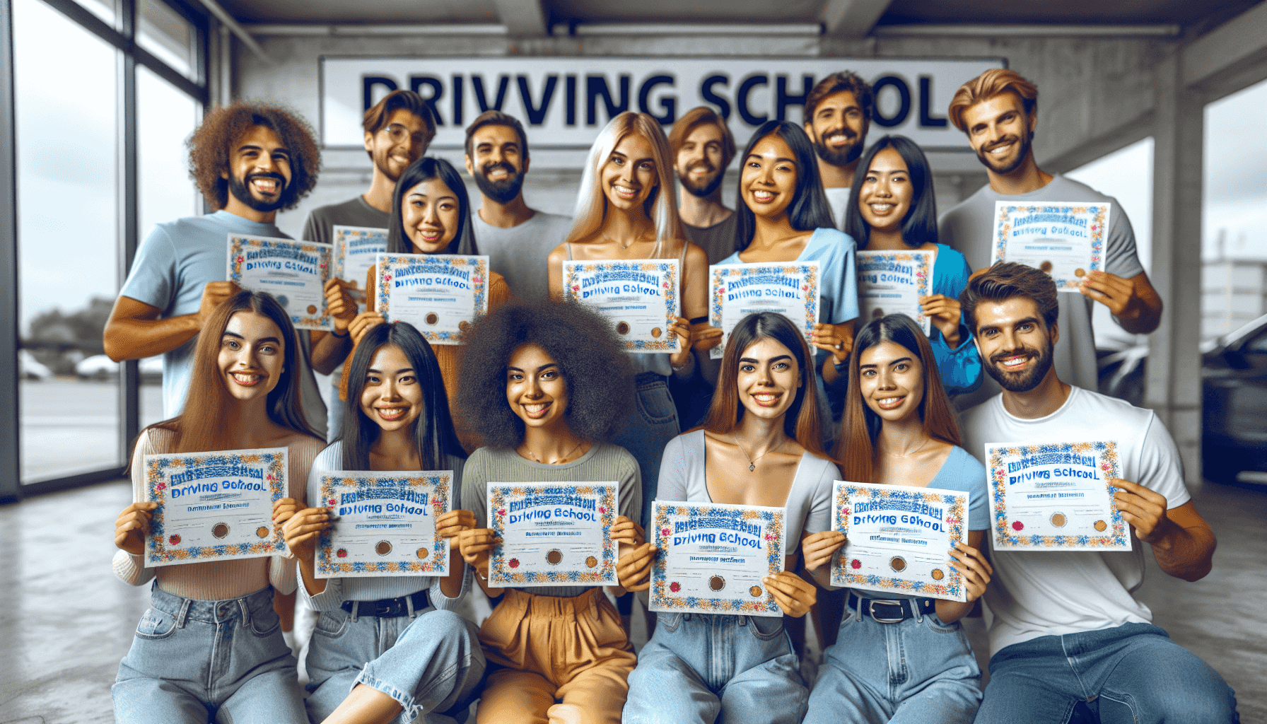 Students with certificates
